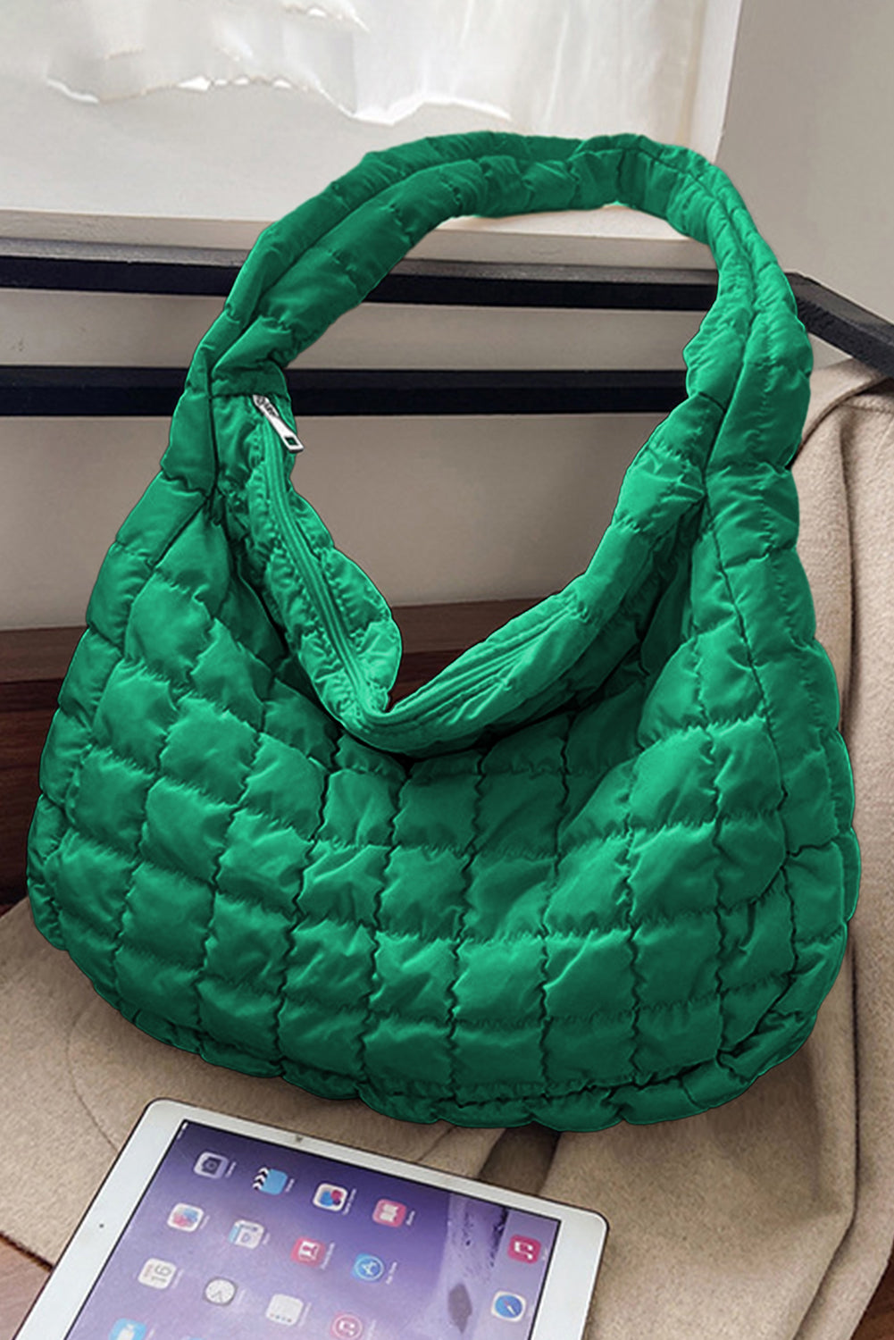 Evergreen Elegance Quilted Carryall